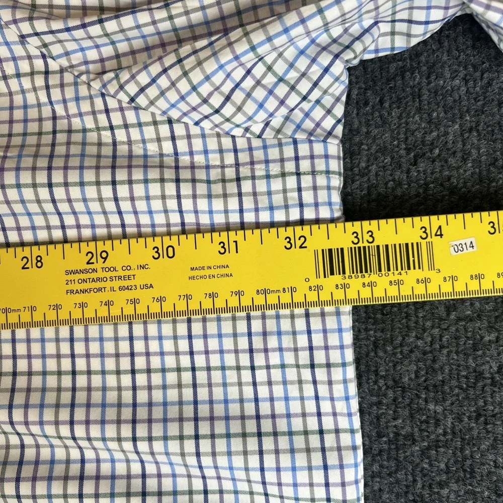 NWT Polo Ralph Lauren WHT/BLU/PURP CHK PERFORMANCE OXFORD Stretch Shirt 4XB Pony
